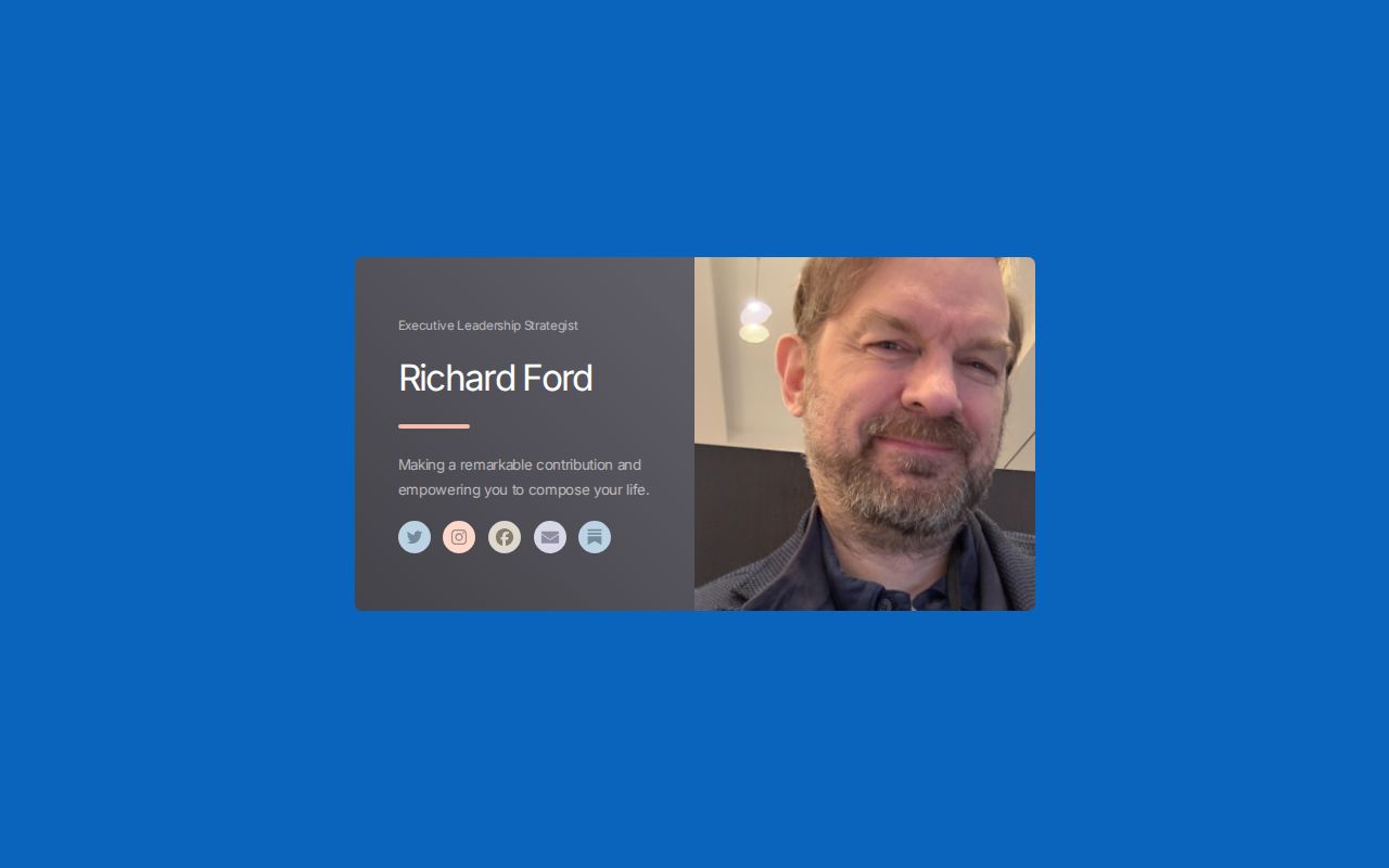 Richard Ford's Remarkable Contribution Executive Leadership Strategy